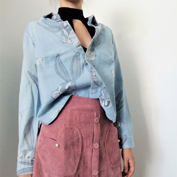 bugs bunny denim shirt